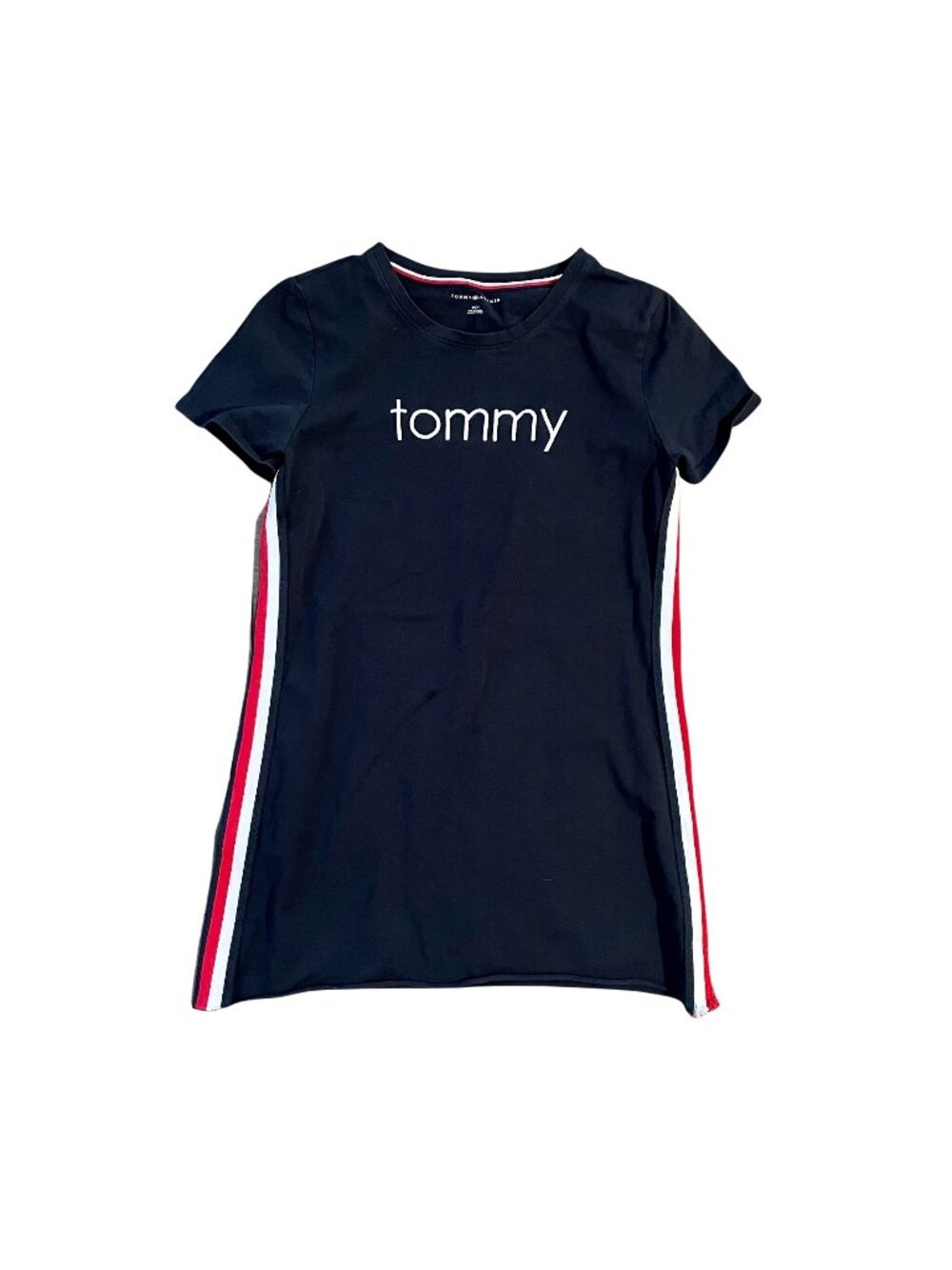 Tommy Hilfiger womens Blue Embroidered T-shirt dress Size S